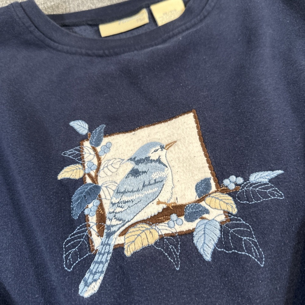 Vintage Penmans Plus Bird Embroidered Crewneck Sweatshirt Womens 3X Blue - Picture 2 of 7